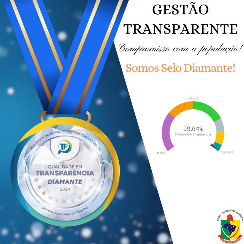 CÂMARA DE RIO BONITO DO IGUAÇU RECEBE SELO DIAMANTE